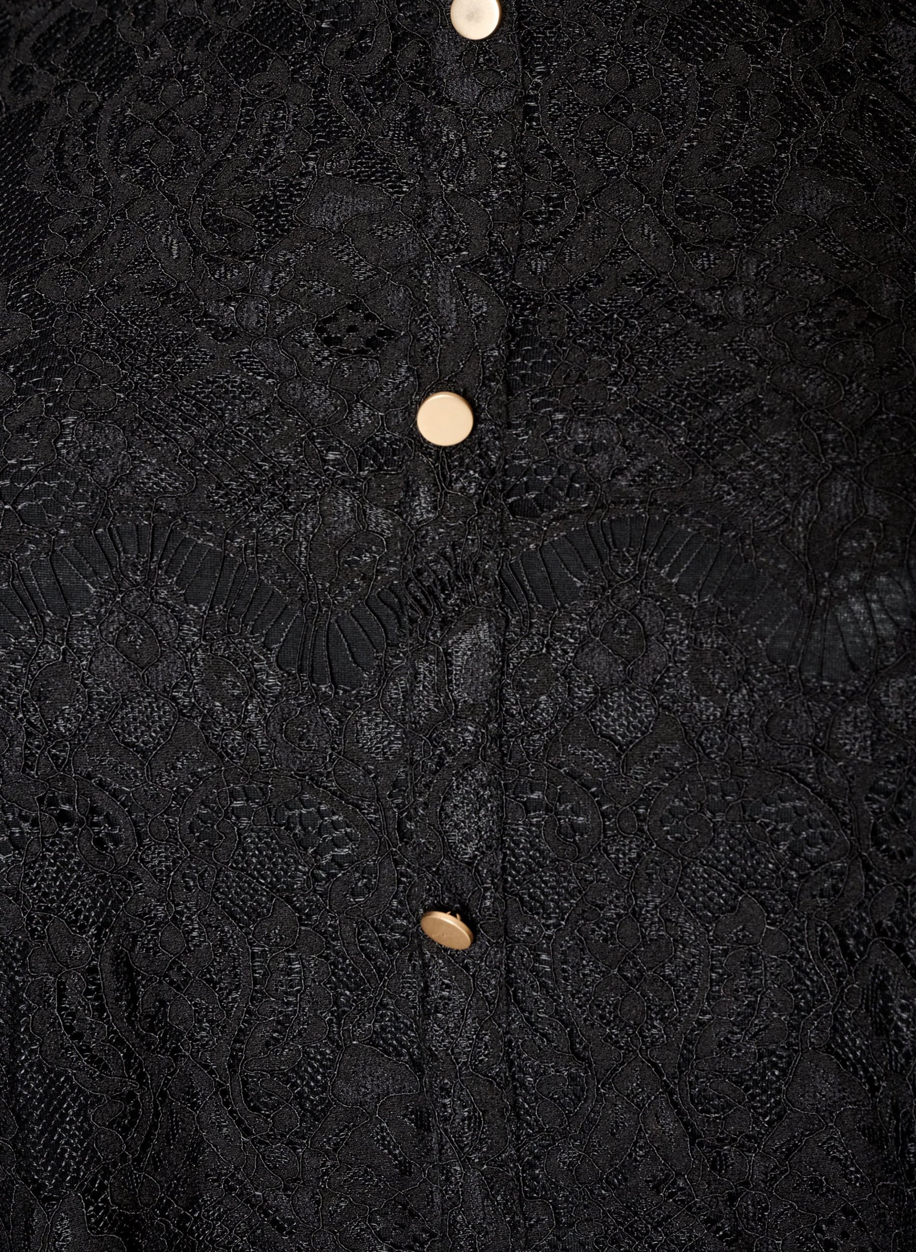 Zizzi Freja Lace Blouse in Black 