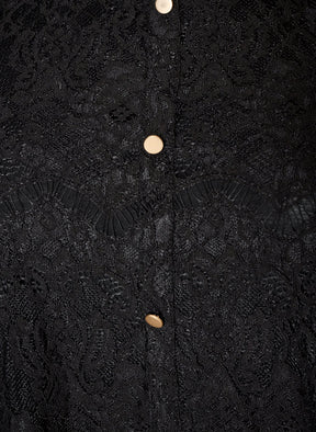 Zizzi Freja Lace Blouse in Black 
