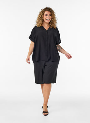 Zizzi Gippi Top in Black 