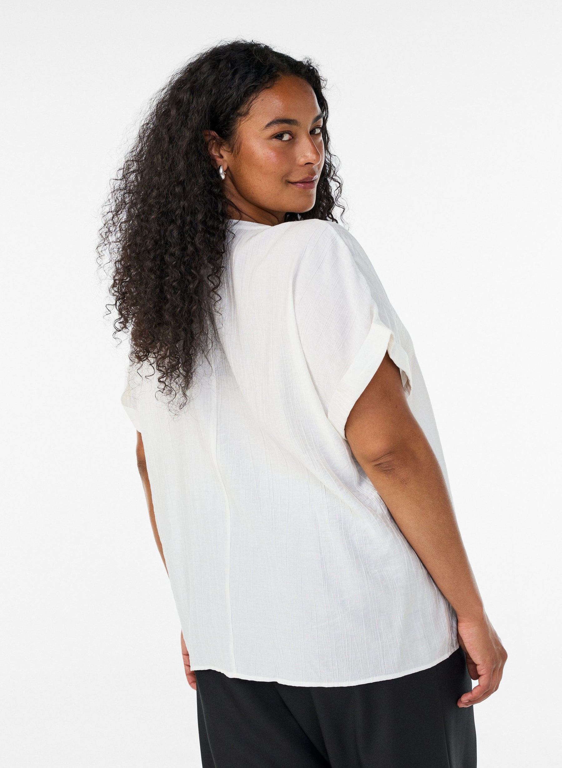 Zizzi Gippi Top in Cloud Dancer 