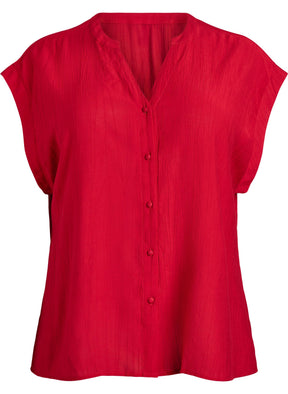 Zizzi Gippi Top in Lipstick Red 