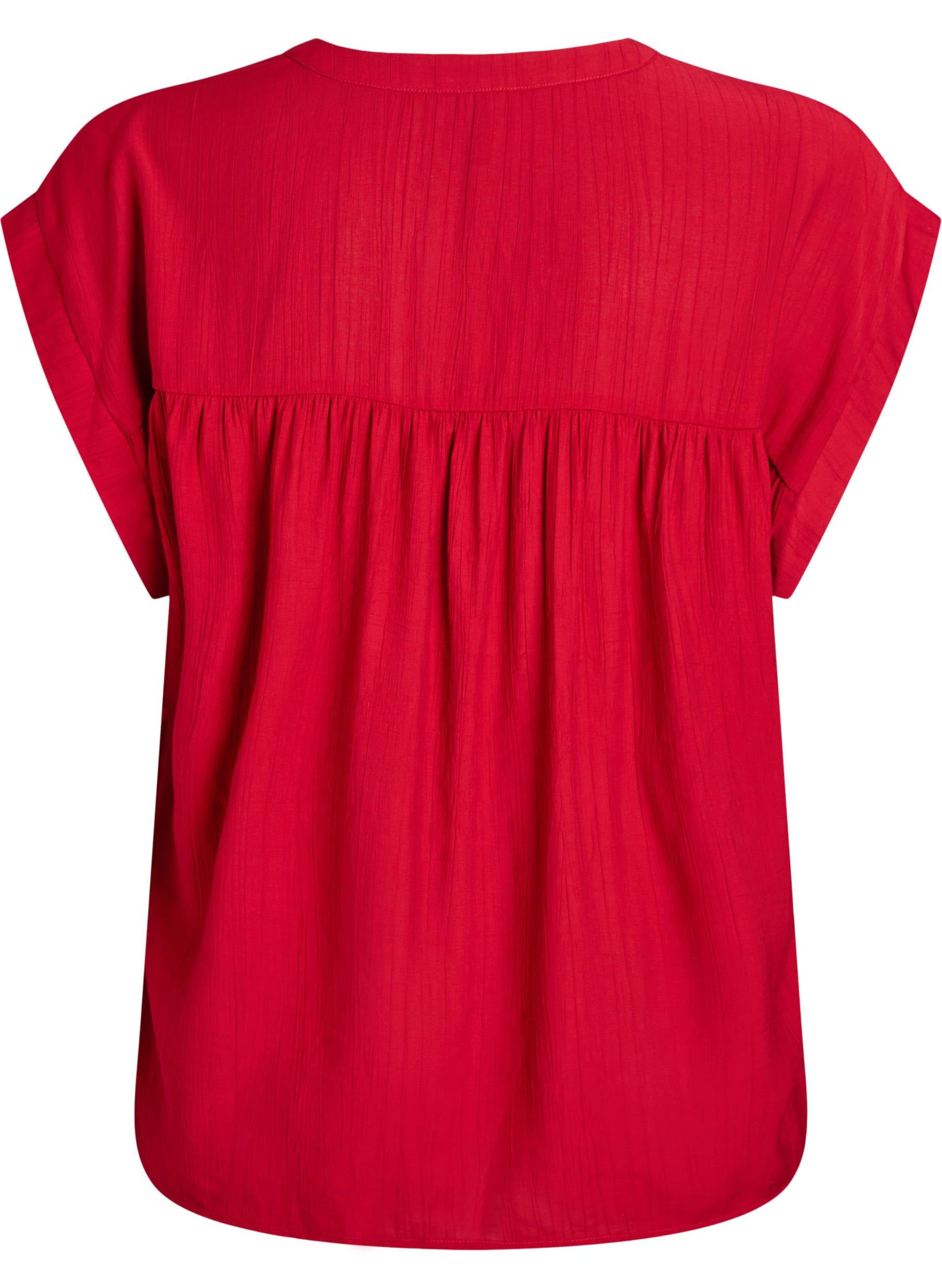 Zizzi Gippi Top in Lipstick Red 
