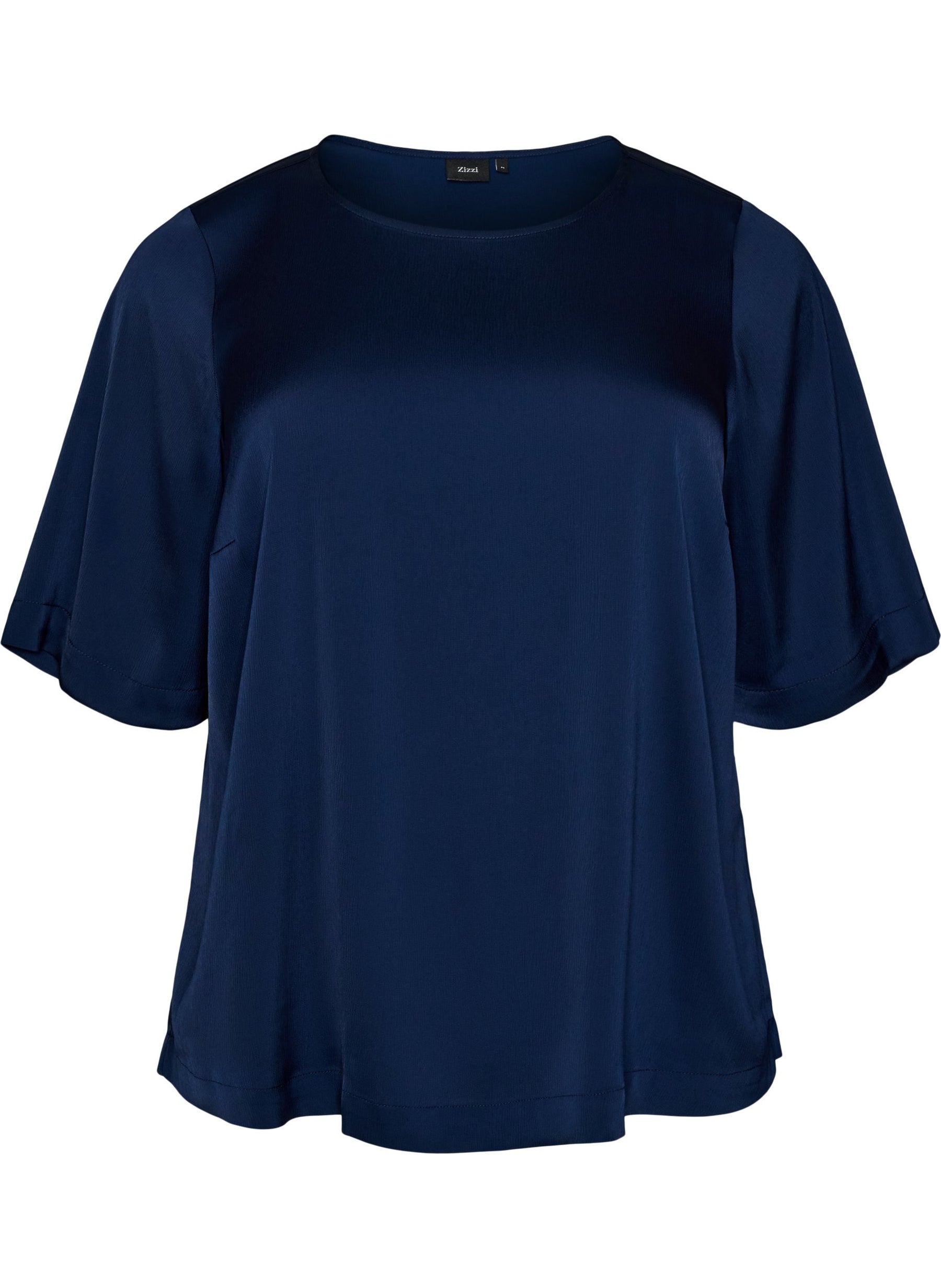 Zizzi Giselle Blouse in Navy Blazer 