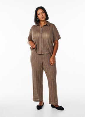 Zizzi Jady Shirt in Brown