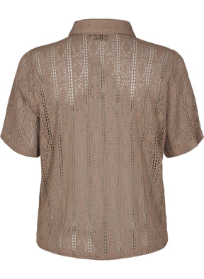 Zizzi Jady Shirt in Brown