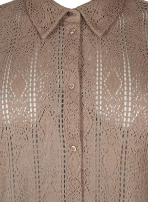 Zizzi Jady Shirt in Brown
