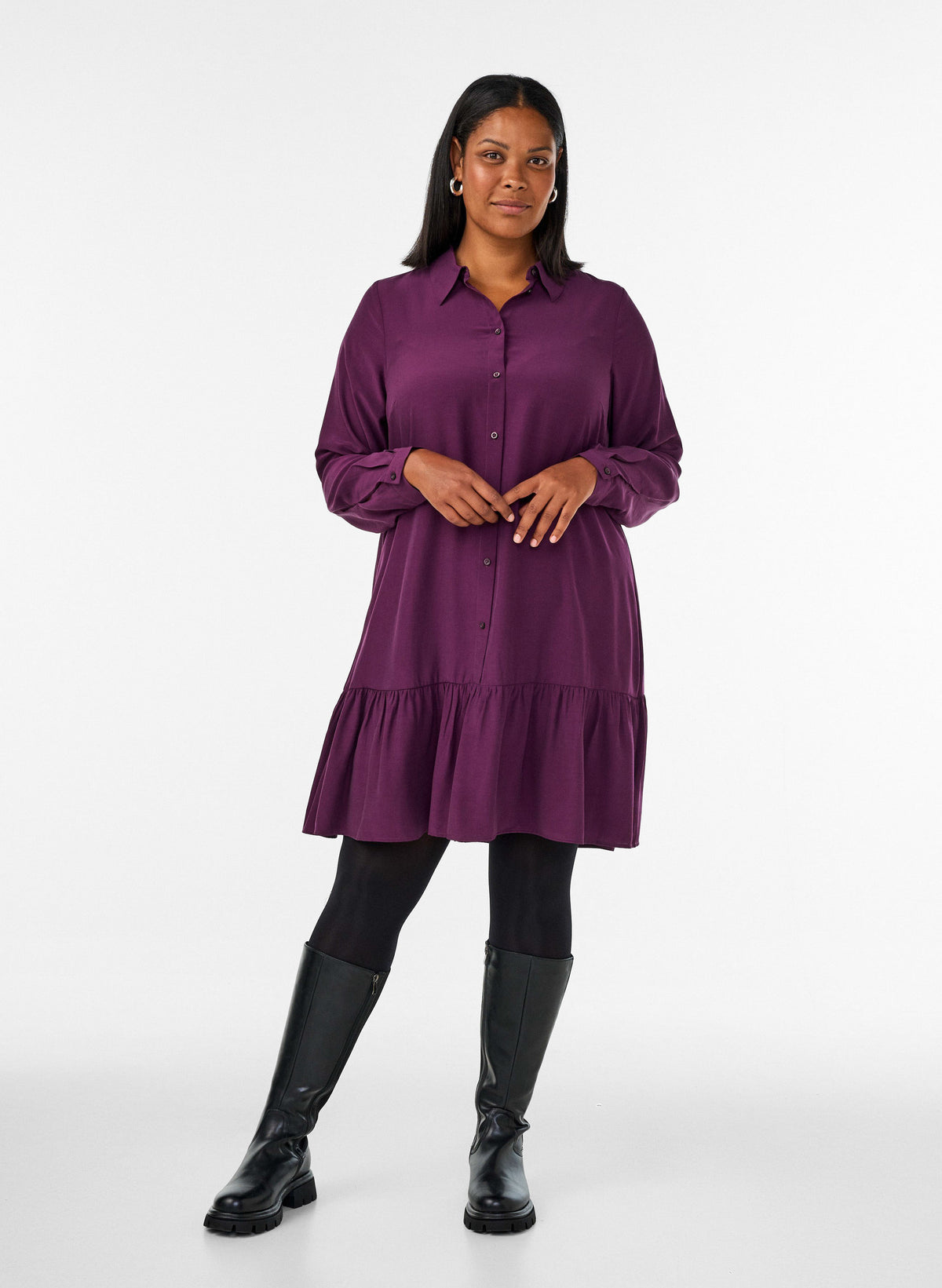 Zizzi Jannie Dress in Potent Purple 