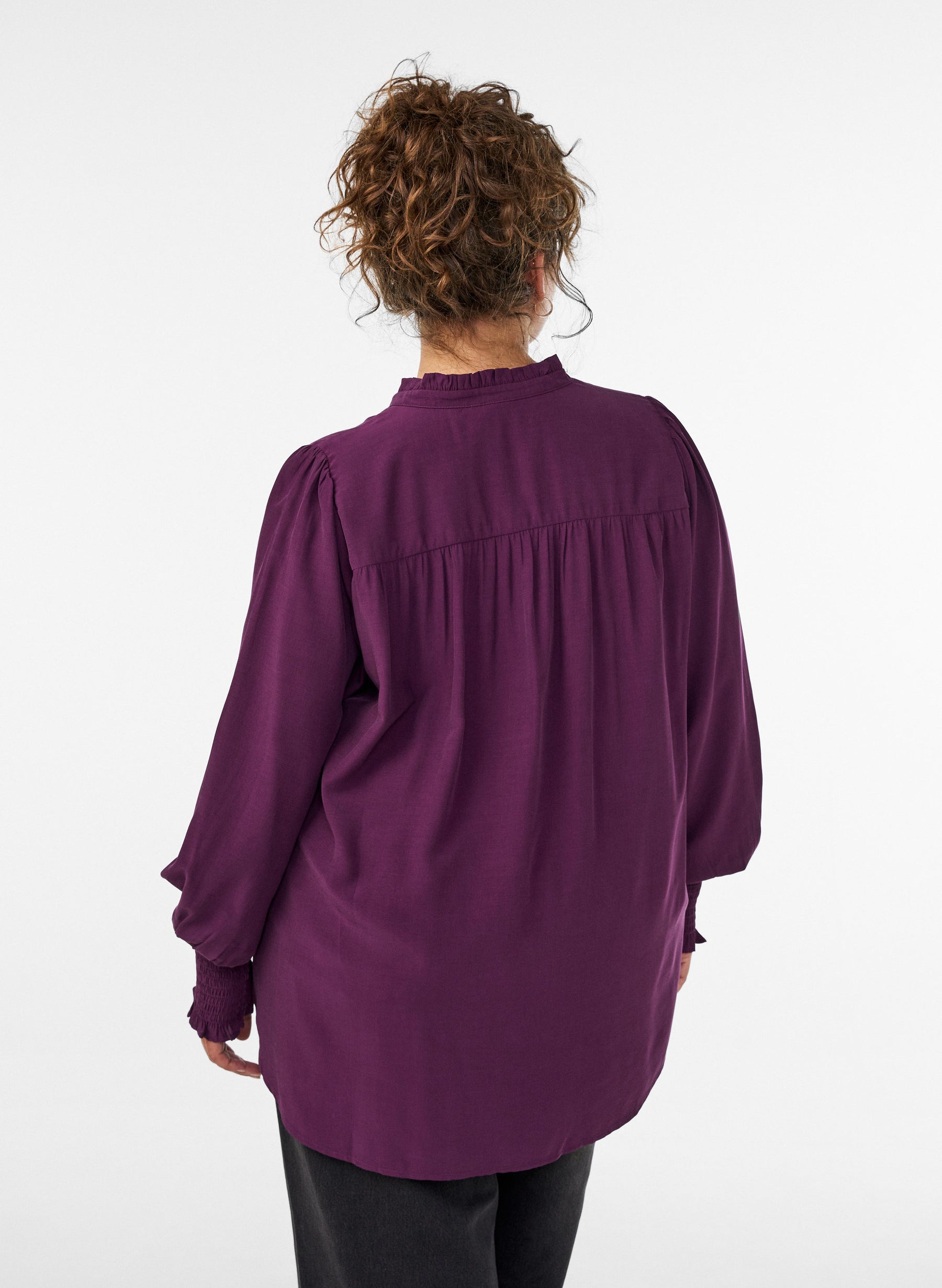 Zizzi Jannie Shirt in Potent Purple 