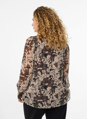 Zizzi Karina Blouse in Brown