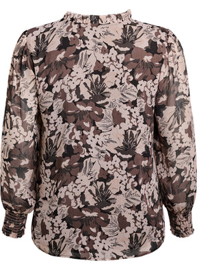 Zizzi Karina Blouse in Brown