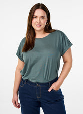 Zizzi Katja T-Shirt in Balsam Green