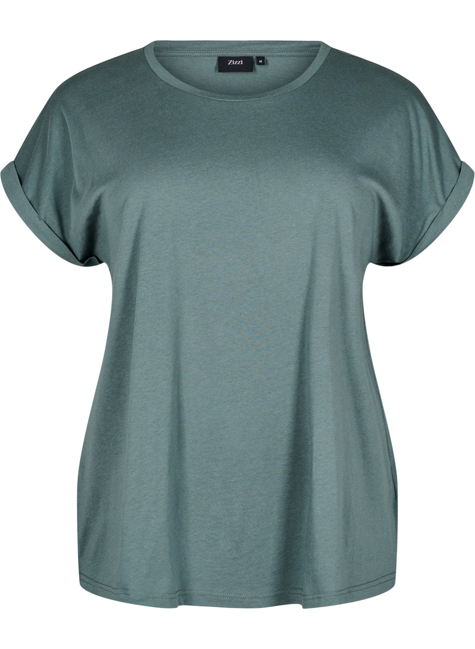 Zizzi Katja T-Shirt in Balsam Green