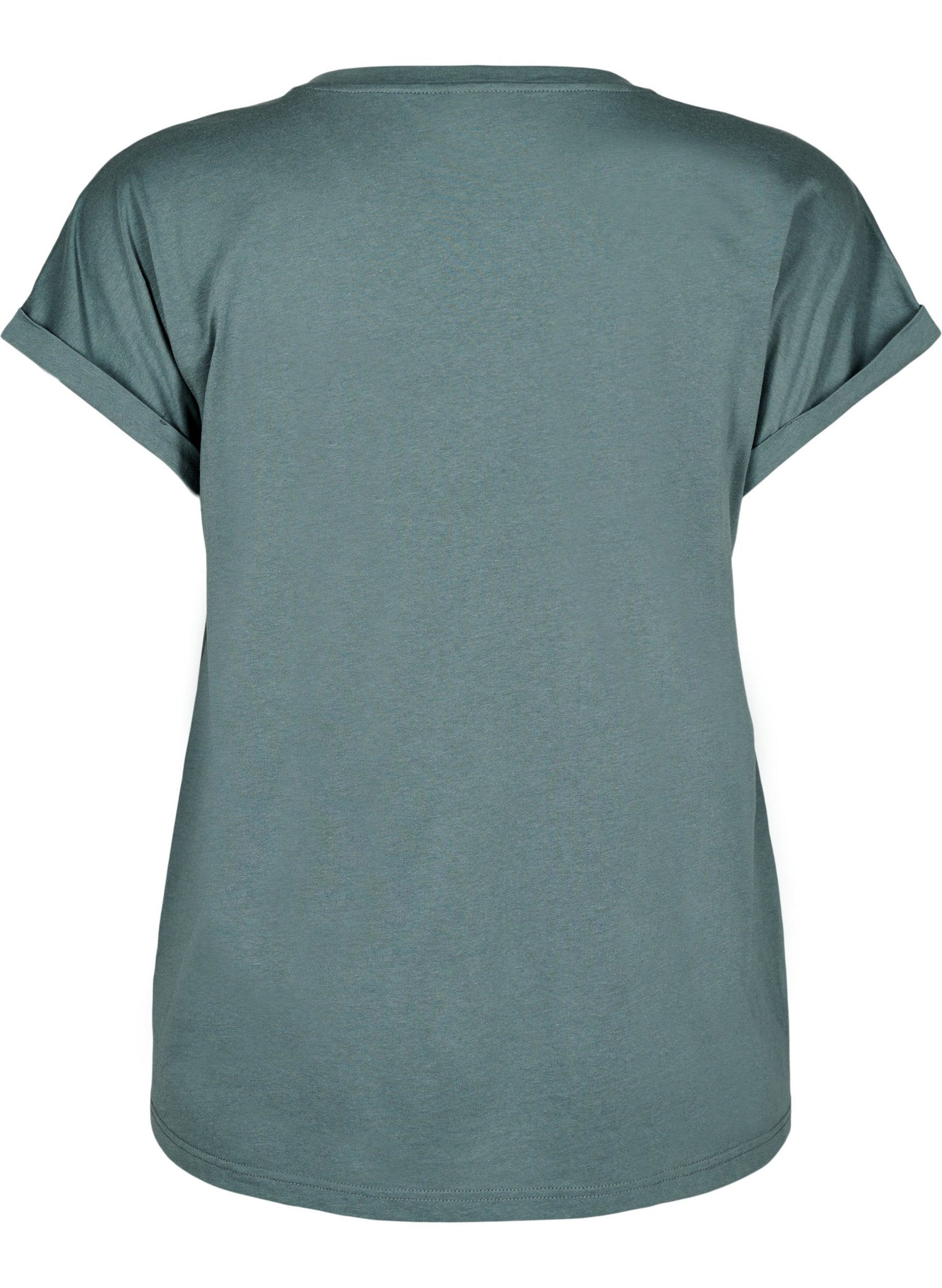 Zizzi Katja T-Shirt in Balsam Green