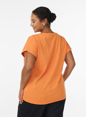 Zizzi Katja T-Shirt in Dusty Orange