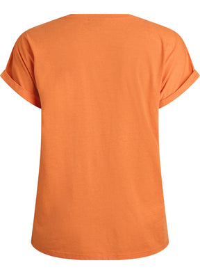 Zizzi Katja T-Shirt in Dusty Orange