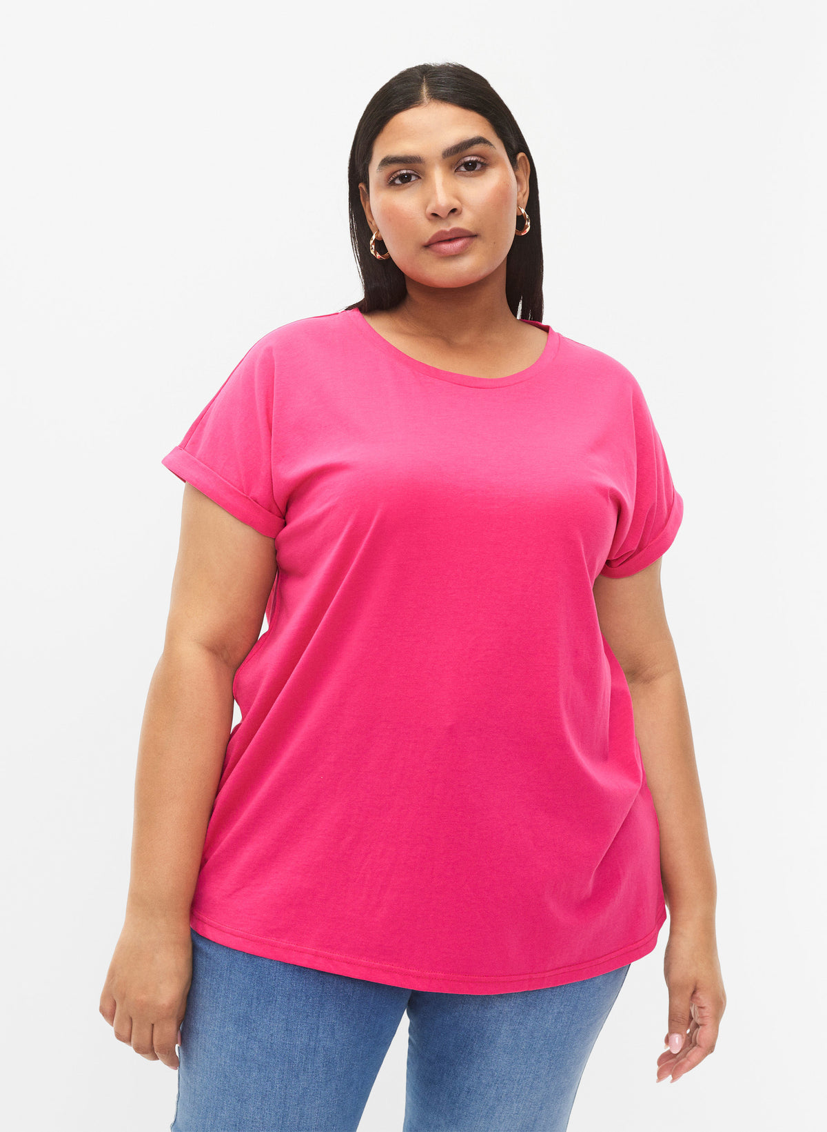 Zizzi Katja T-Shirt in Fuchsia