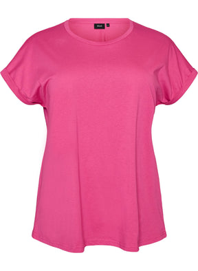 Zizzi Katja T-Shirt in Fuchsia Fedora 