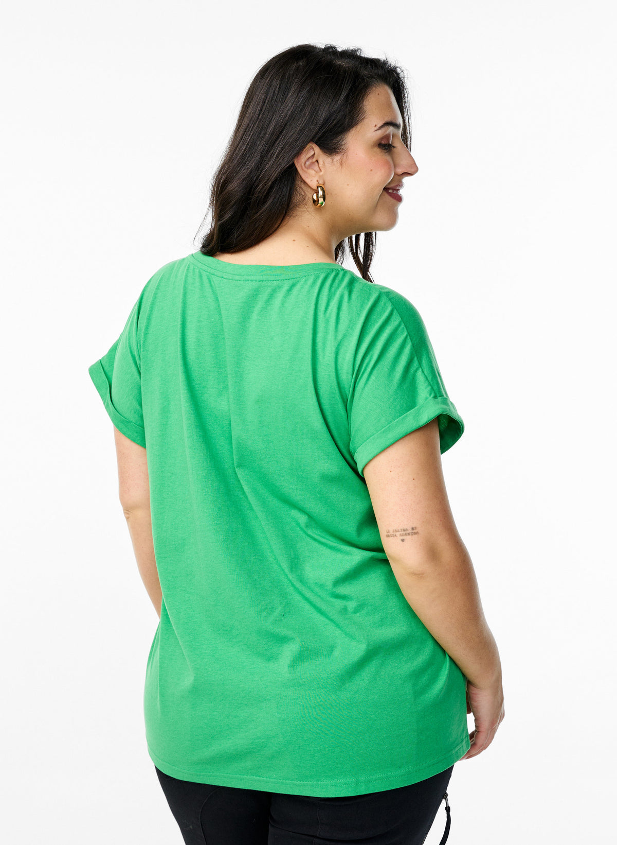 Zizzi Katja T-Shirt in Kelly Green