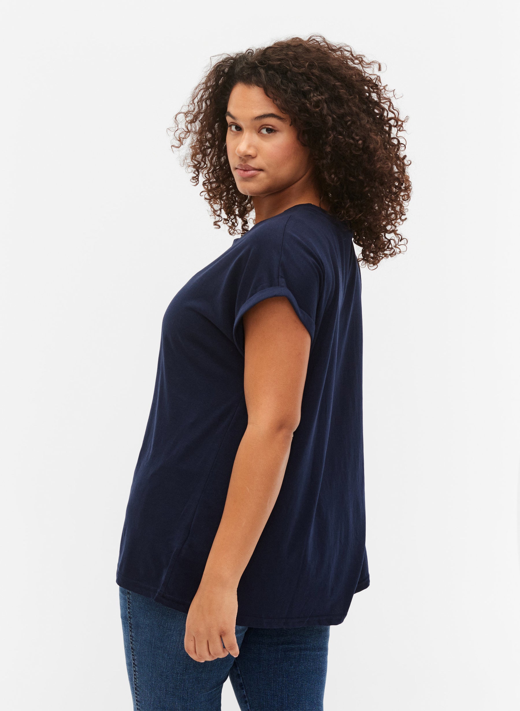  Zizzi Katja T-Shirt in Navy 