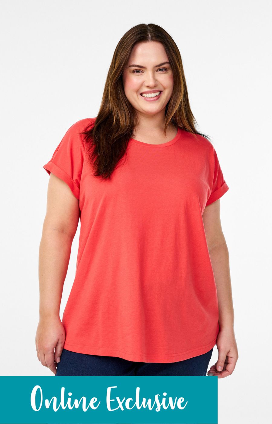 Zizzi Katja T-Shirt in Orange