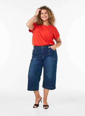 Zizzi Katja T-Shirt in Poinciana 