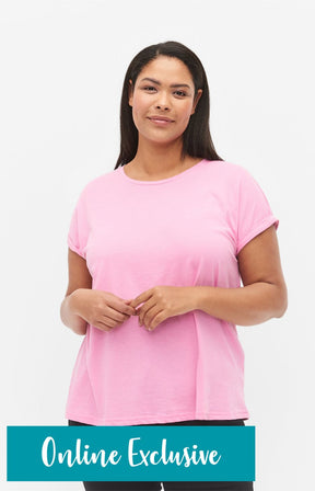 Zizzi Katja T-Shirt in Rosebloom
