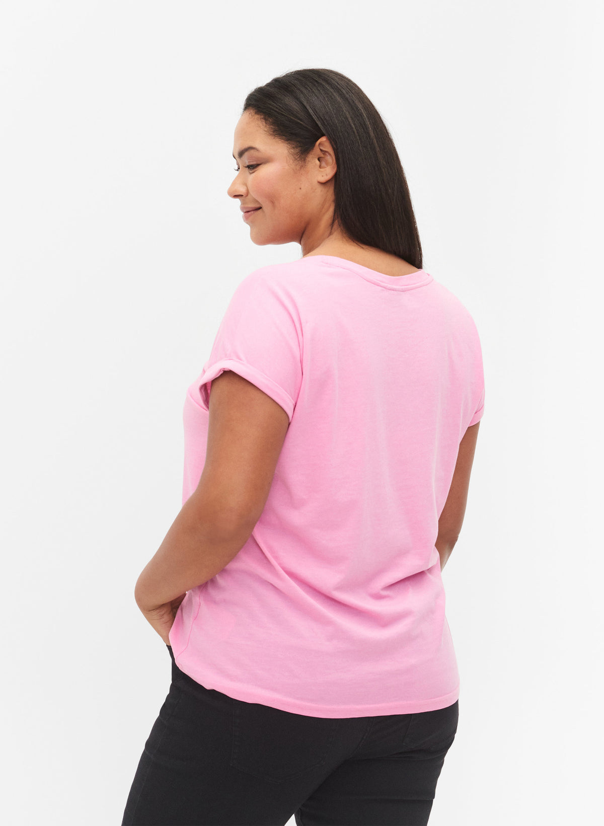 Zizzi Katja T-Shirt in Rosebloom