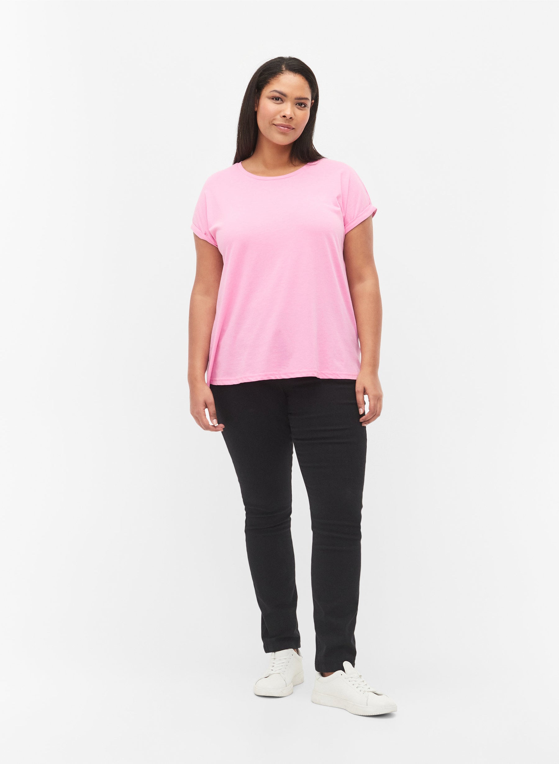 Zizzi Katja T-Shirt in Rosebloom