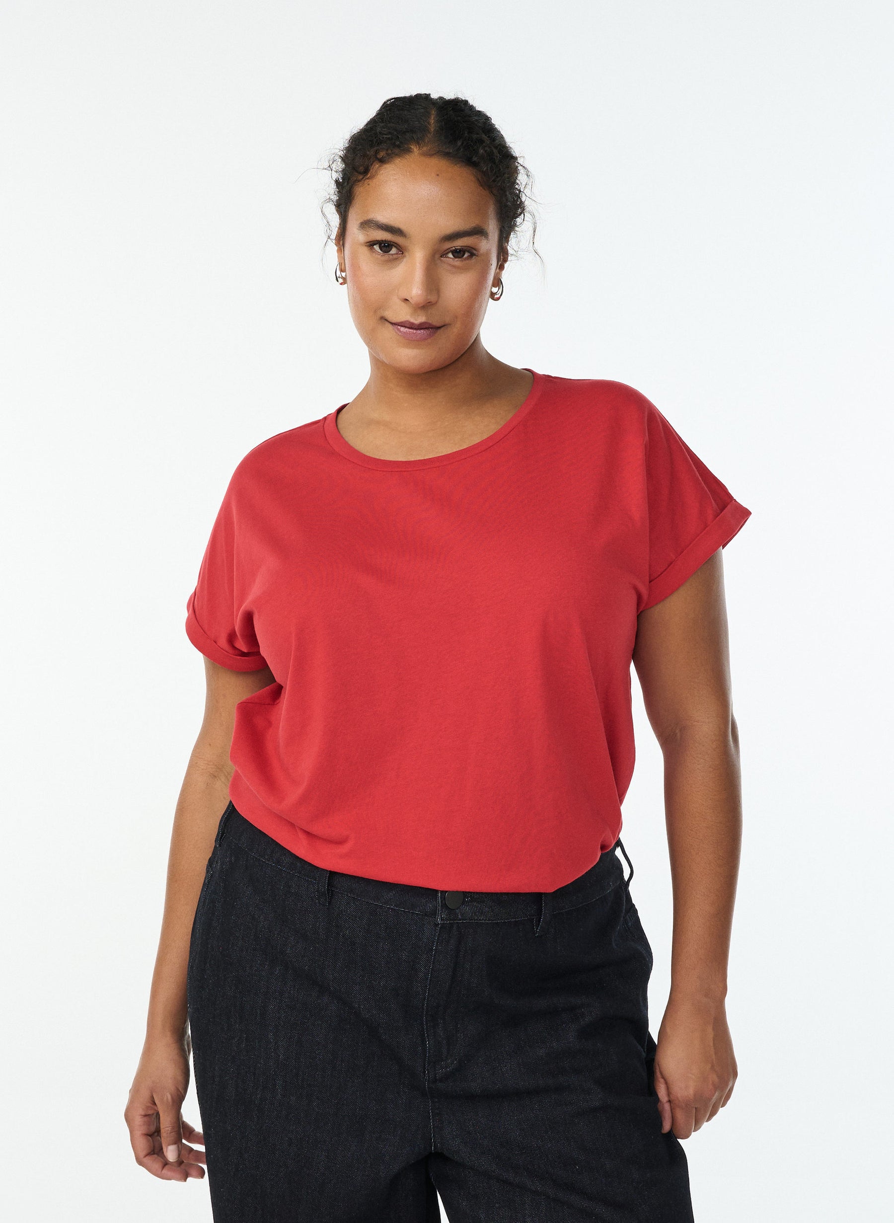 Zizzi Katja T-Shirt in True Red
