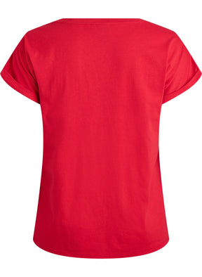 Zizzi Katja T-Shirt in True Red