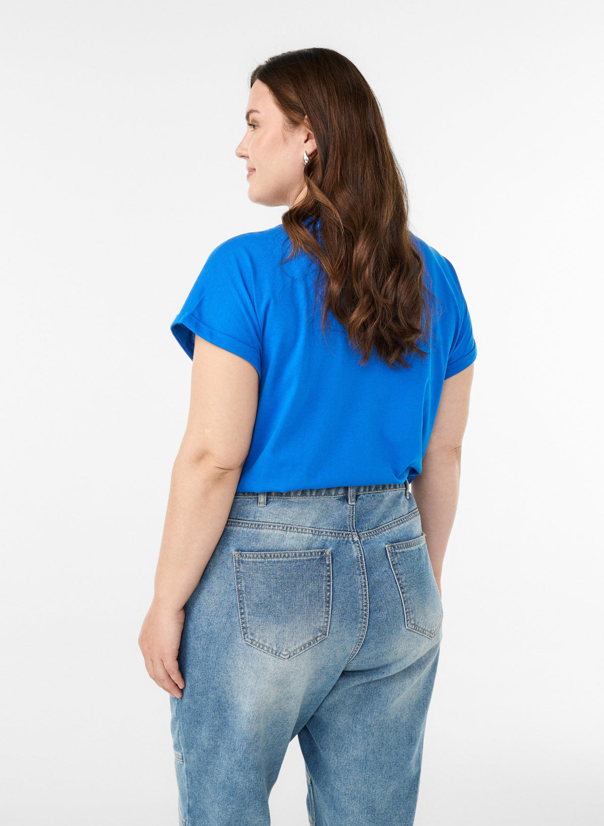 Zizzi Katja T-Shirt in Victoria Blue