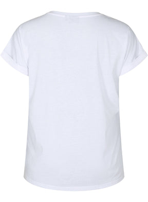 Zizzi Katja T-Shirt in White