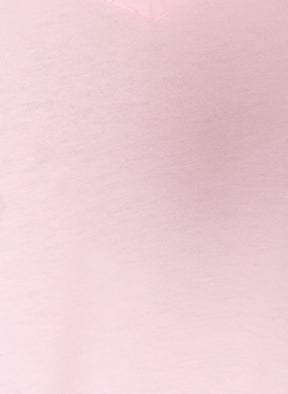 Zizzi Katja V-Neck T-Shirt in Pink 