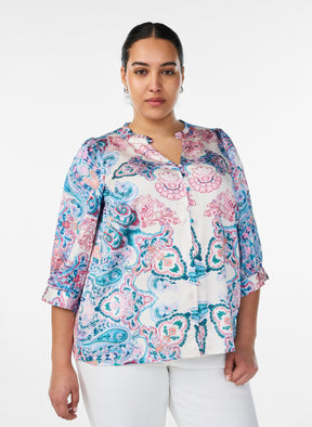 Zizzi Krista Paisley Print Blouse 