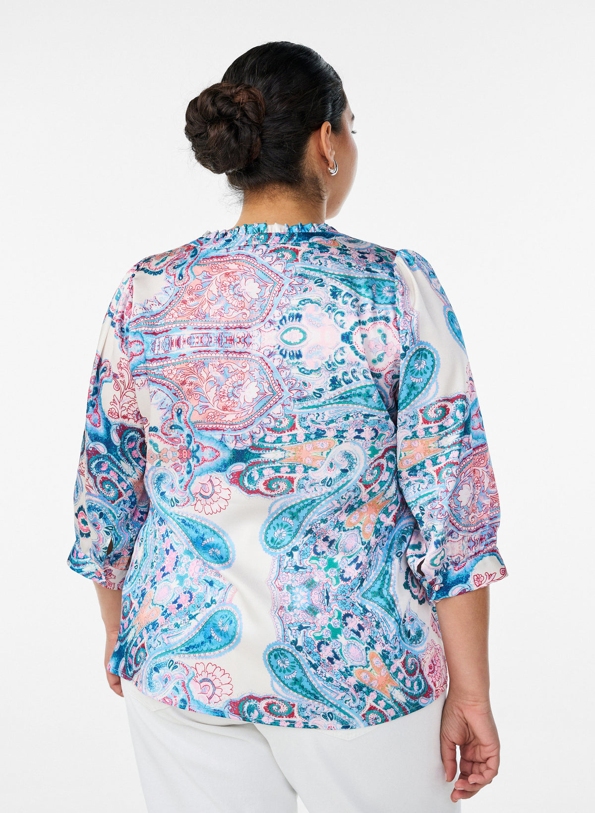 Zizzi Krista Paisley Print Blouse 