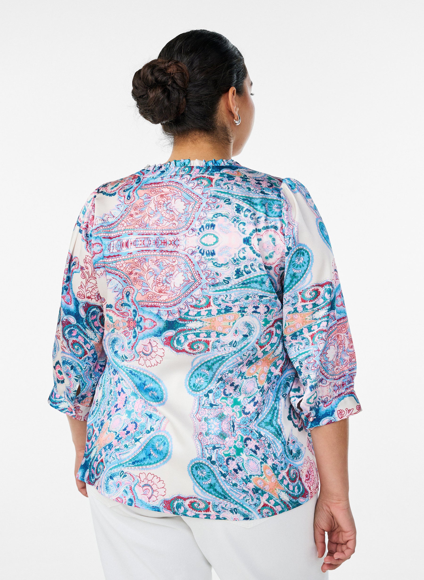 Zizzi Krista Paisley Print Blouse 