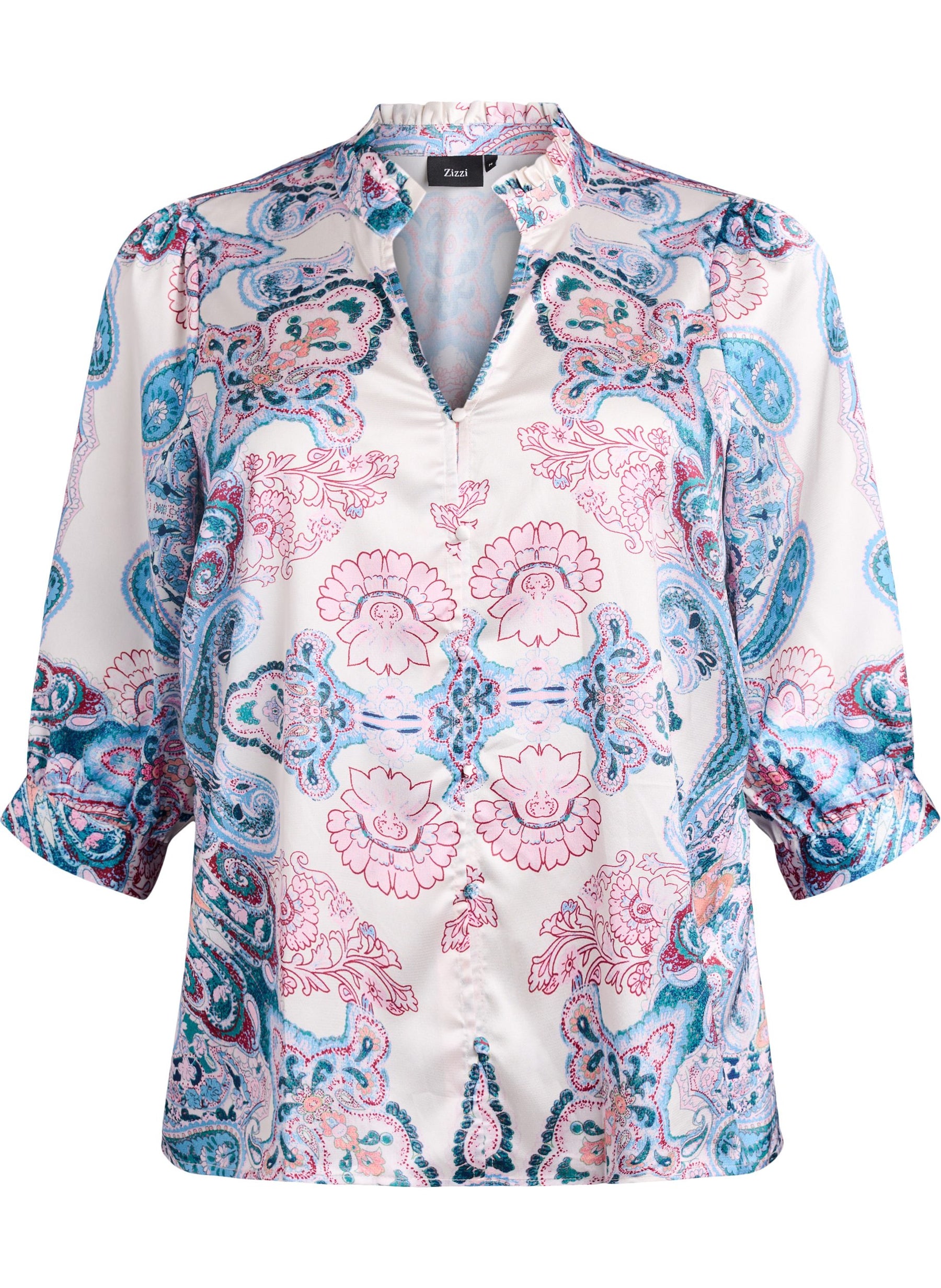 Zizzi Krista Paisley Print Blouse 