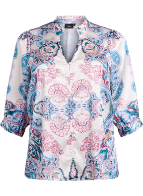 Zizzi Krista Paisley Print Blouse 