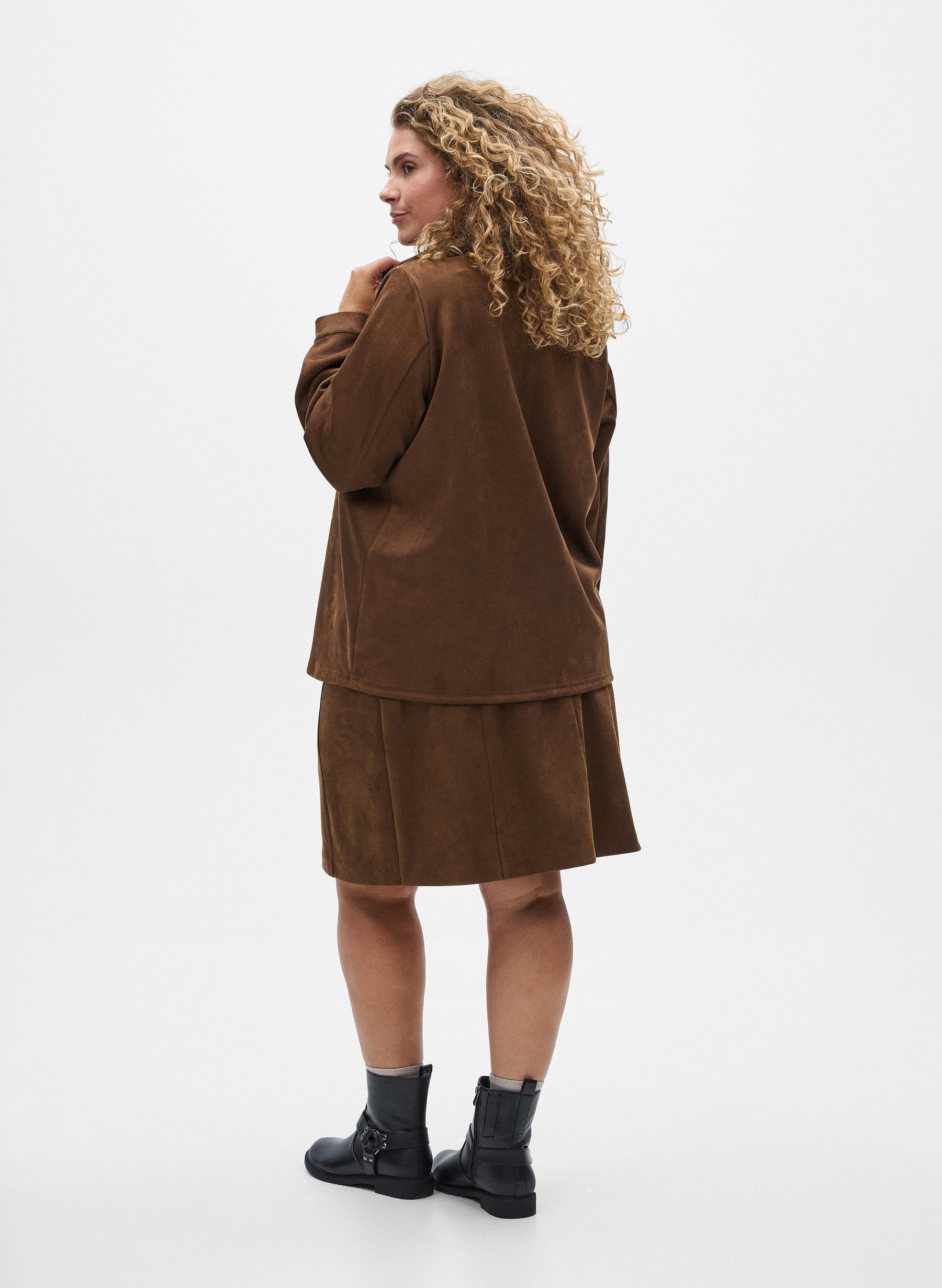 Zizzi Lana Skirt in Brown