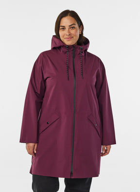 Zizzi Lara Rain Jacket in Fig 