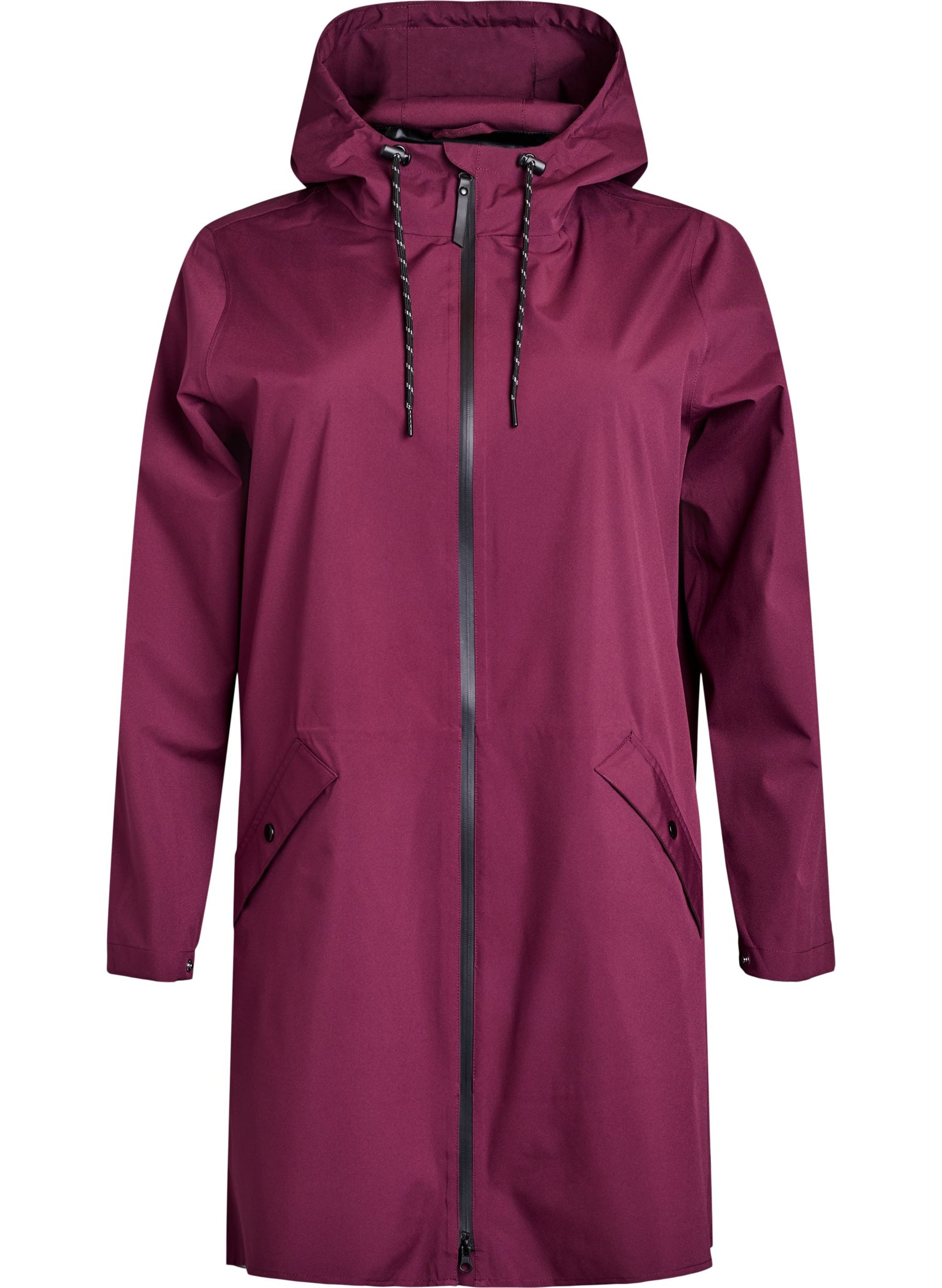 Zizzi Lara Rain Jacket in Fig 