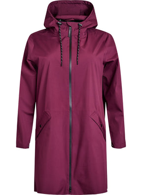 Zizzi Lara Rain Jacket in Fig 