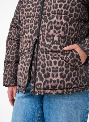 Zizzi Lea Jacket in Leopard Print