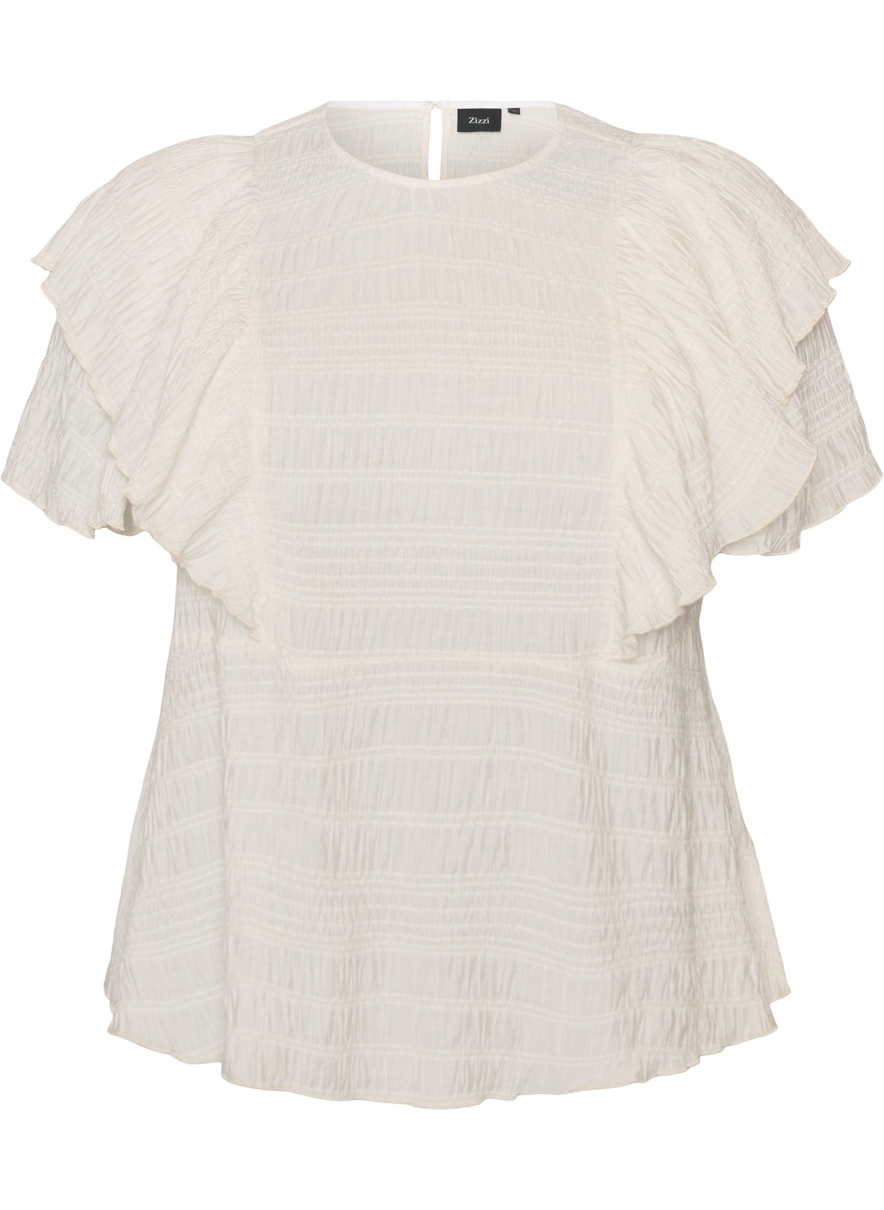 Zizzi Liddy Blouse in Cream 