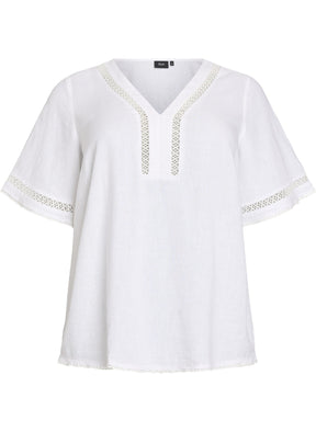 Zizzi Lina Blouse in White 