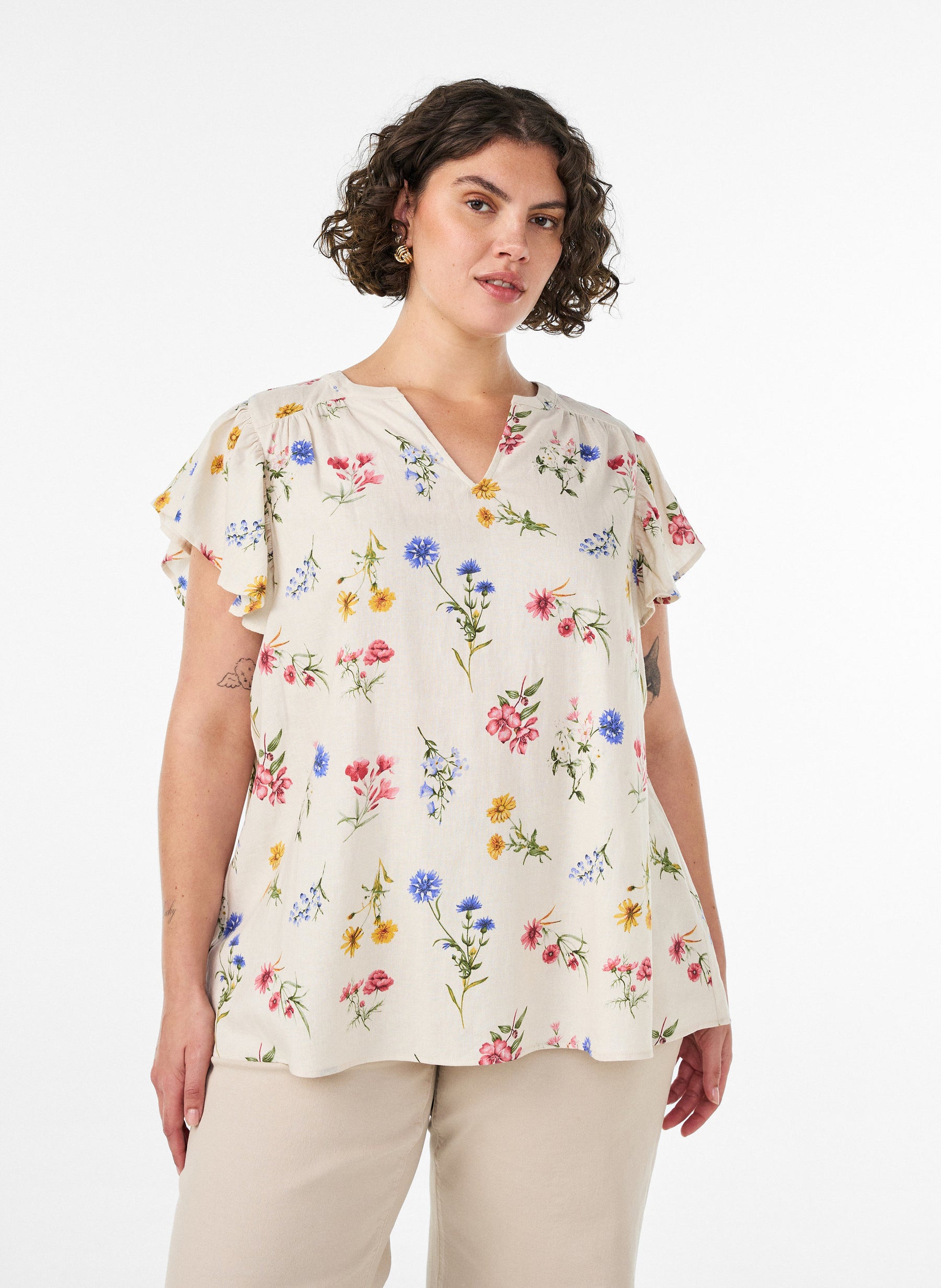 Zizzi Lina Blouse in Wild Flower 