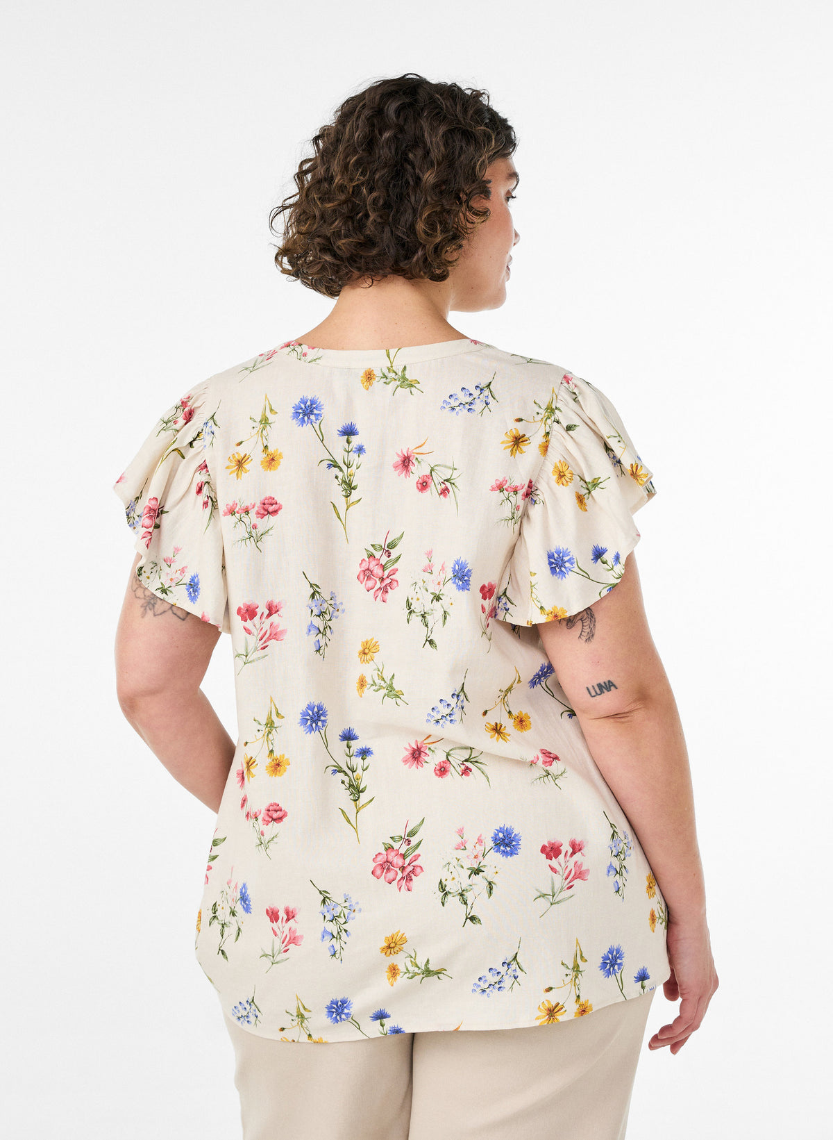 Zizzi Lina Blouse in Wild Flower 