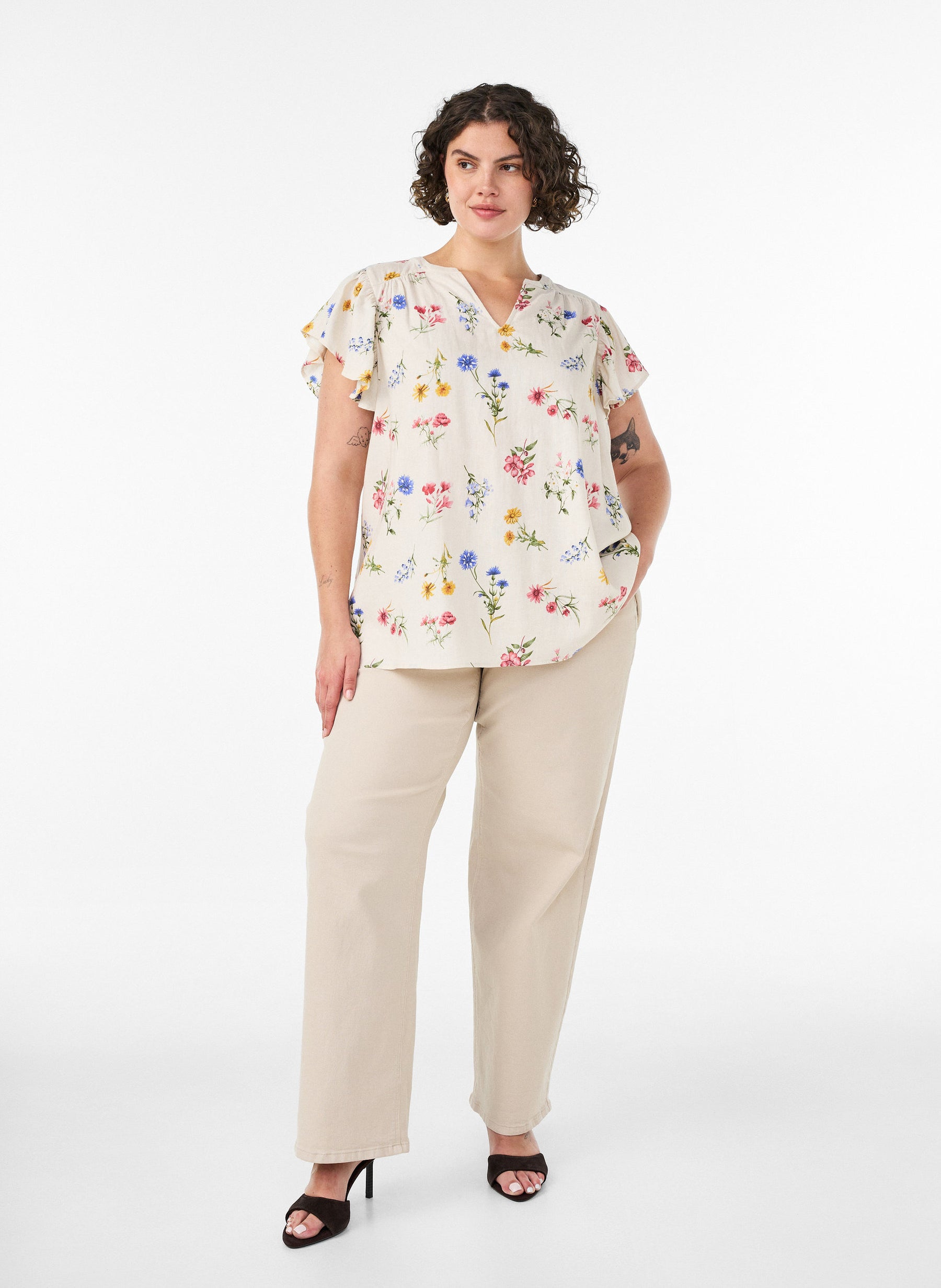 Zizzi Lina Blouse in Wild Flower 