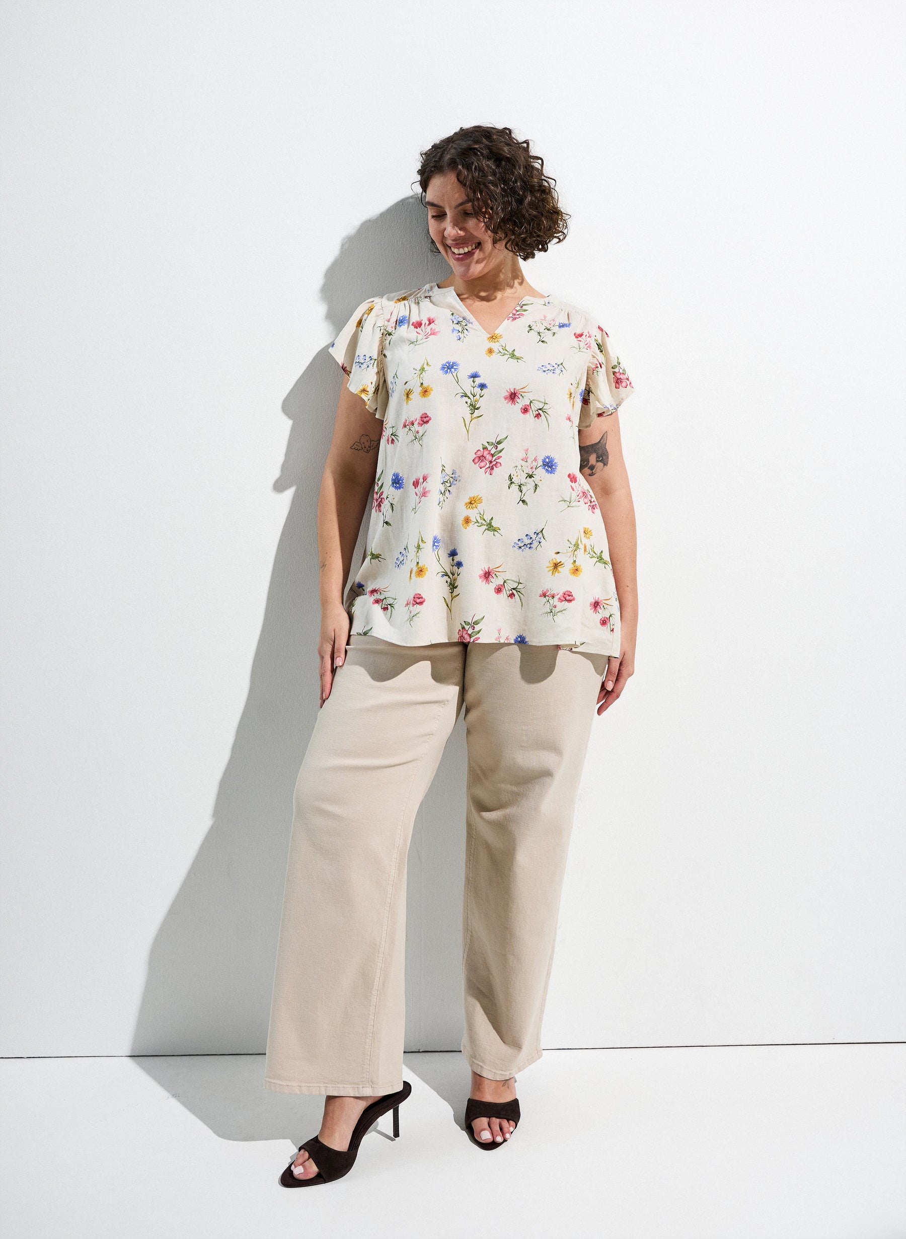Zizzi Lina Blouse in Wild Flower 