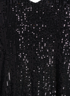 Zizzi Lina Sequin Blouse in Black